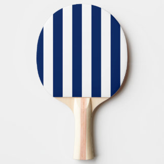 Raquette De Ping Pong Rayures verticales bleu marine et blanc
