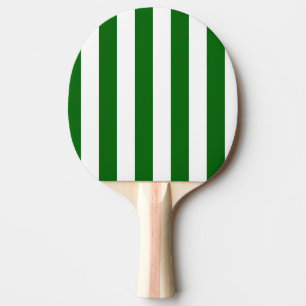 Raquette De Ping Pong Rayures verticales vert émeraude et blanc