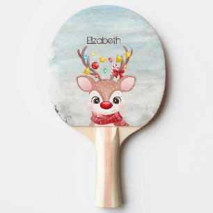 Raquette De Ping Pong Rennes de Noël adorables 