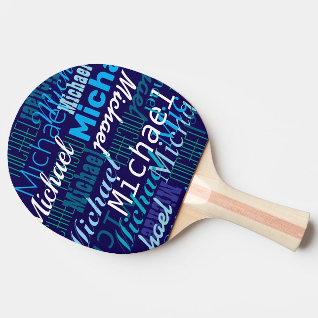 Raquette De Ping Pong Répéter le nom de votre enfant Cool bleu (Côté)