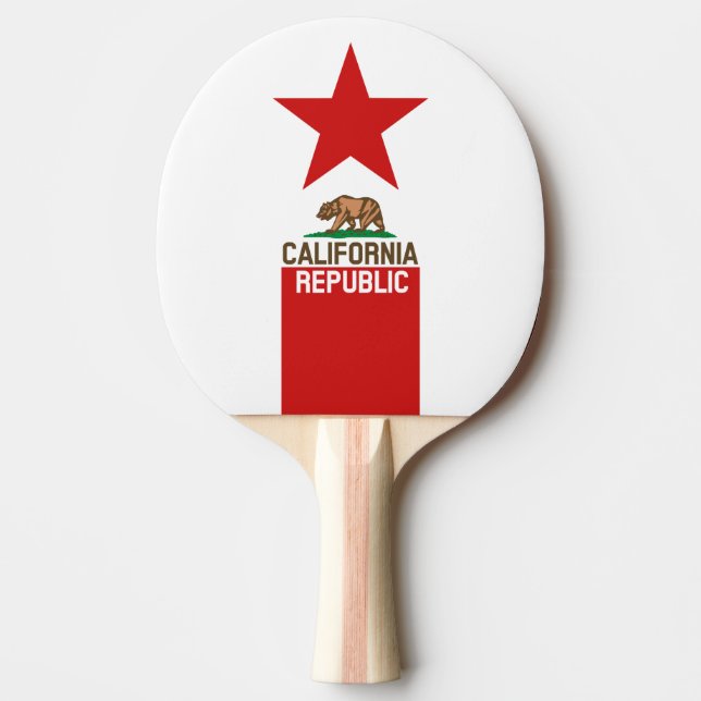 Raquette De Ping Pong RÉPUBLIQUE DE CALIFORNIE Étoile Drapeau (Devant)