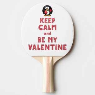 Raquette De Ping Pong Restez calme et soyez mon Ping Pong Valentine Padd
