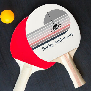 Raquette De Ping Pong Rétro Déplaisant avec nom