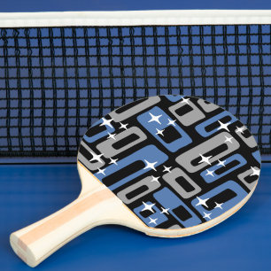 Raquette De Ping Pong Retro Mid-Century Moderne Abstrait