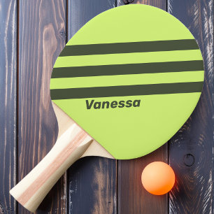 Raquette De Ping Pong Rétro Moss Fade Trois Bandes avec Nom