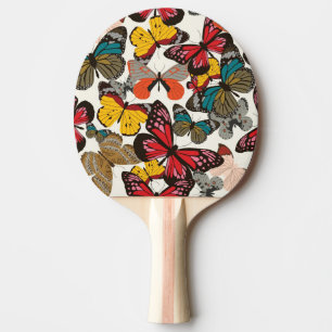 Raquette De Ping Pong Rétro motif floral 2