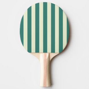Raquette De Ping Pong Retro Preppy Sportswear Stripes - Retro Green