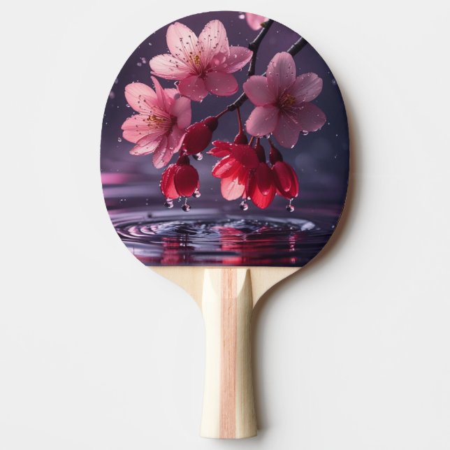Raquette De Ping Pong Rêve Sakura fleurit sur l'eau - Cerise japonaise (Devant)