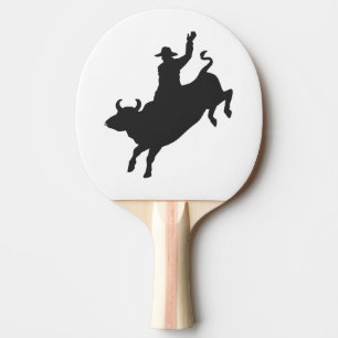 Raquette De Ping Pong Rodeo Bull Ride silhouette