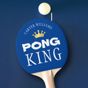 Raquette De Ping Pong ROI DU PING PONG Personnalisable Bleu Modifiable