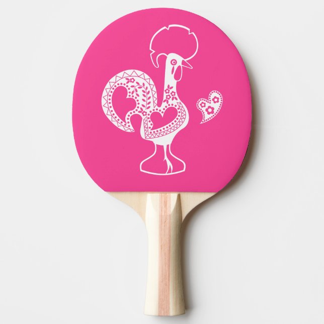 Raquette De Ping Pong Rooster portugais de la chance (Devant)