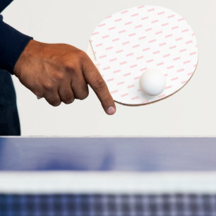 Raquette de ping pong rose et blanche à rayures ca