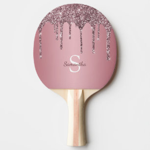 Raquette De Ping Pong Rose Gold Rose Parties scintillant Drives Sparkle