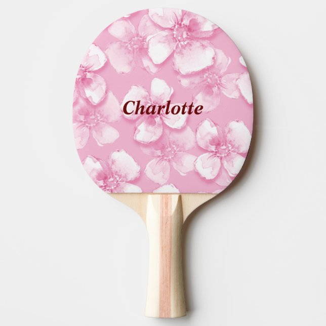 Raquette De Ping Pong Rose personnalisé (Devant)