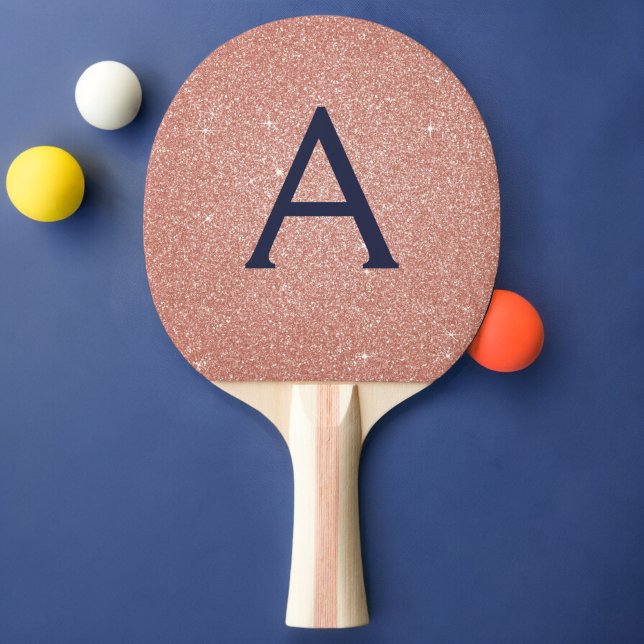 Raquette De Ping Pong Rose Rose Rose Gold Marine Parties scintillant ble (Créateur téléchargé)