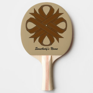 Raquette De Ping Pong Ruban Brown de trèfle par Kenneth Yoncich
