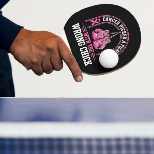 Raquette De Ping Pong Ruban rose de sensibilisation au cancer du sein Ru