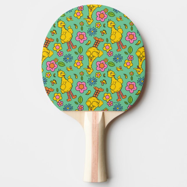 Raquette De Ping Pong Rue Sésame | Big Bird & Little Bird Motif (Devant)