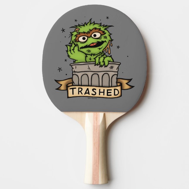 Raquette De Ping Pong Rue Sésame | Oscar the Grouch Trashed (Devant)