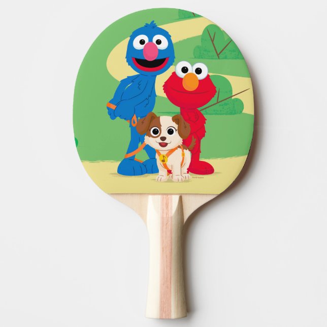 Raquette De Ping Pong Rue Sésame | Tango Avec Grover & Elmo (Devant)