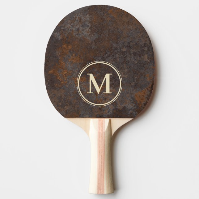 Raquette De Ping Pong Rusted Metal Sheet Monogram (Devant)