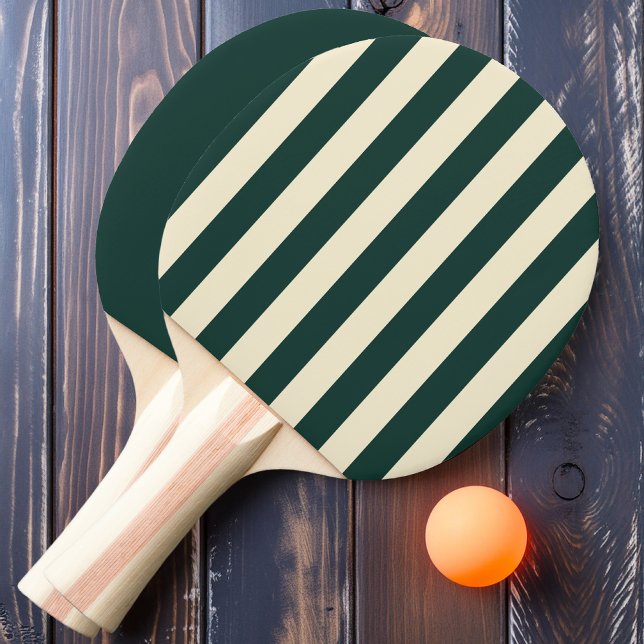 Raquette De Ping Pong Sage Green Polo Striping et Solide (Créateur téléchargé)