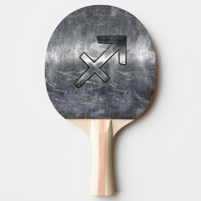 Raquette De Ping Pong Sagittarius Zodiac Connexion Silver Steel look (Devant)