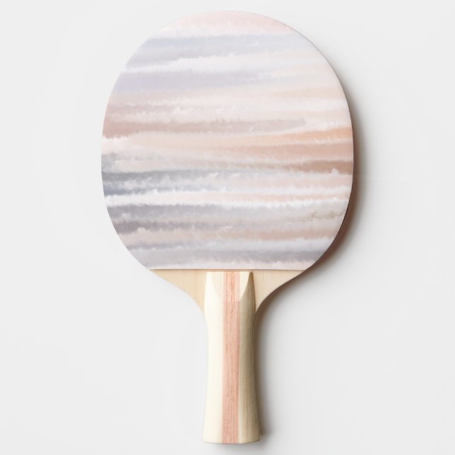 Raquette De Ping Pong Sandy Beach Été Tan Aquarelle Abstraite (Devant)