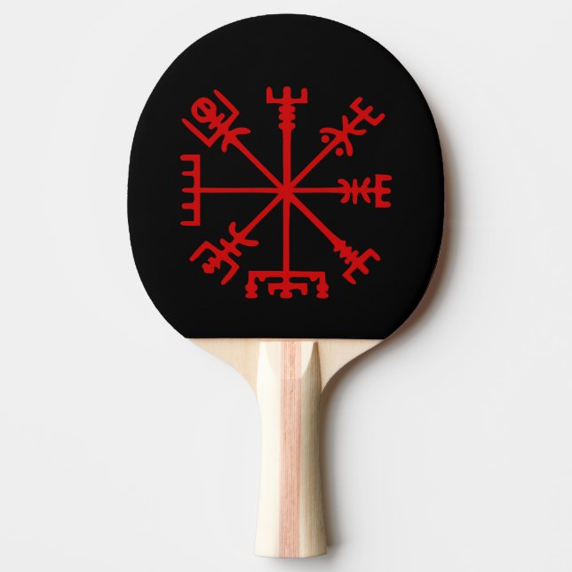 Raquette De Ping Pong Sang Rouge Vegvísir (Viking Compass) (Devant)