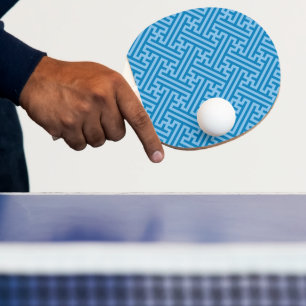 Raquette De Ping Pong Sayagata motif, japonais, bleu et bleu bébé