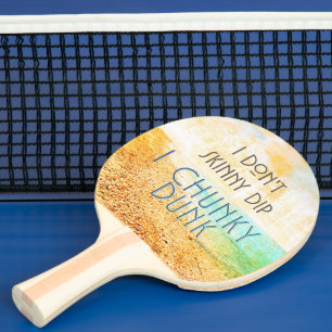 Raquette De Ping Pong Scène de plage idyllique et chaude de SlipperyJoe