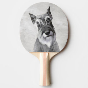 Raquette De Ping Pong Schnauzer (Giant) Peinture - Chien Art