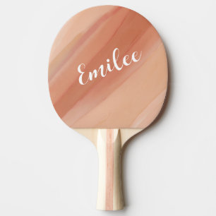 Raquette De Ping Pong Script Abstrait moderne Boho Terracott