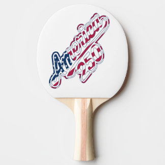Raquette De Ping Pong Script de drapeau America 250 Semiquincentennial D