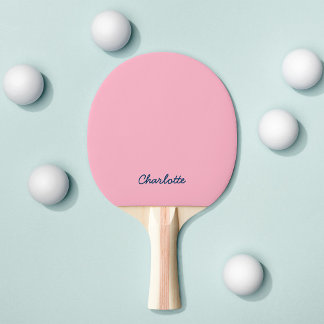 Raquette De Ping Pong Script de nom personnalisé Couleurs entièrement mo