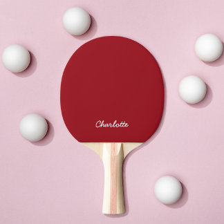 Raquette De Ping Pong Script de nom personnalisé Couleurs entièrement mo