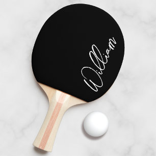Raquette De Ping Pong Script moderne Nom personnalisé Ping Pong Paddle