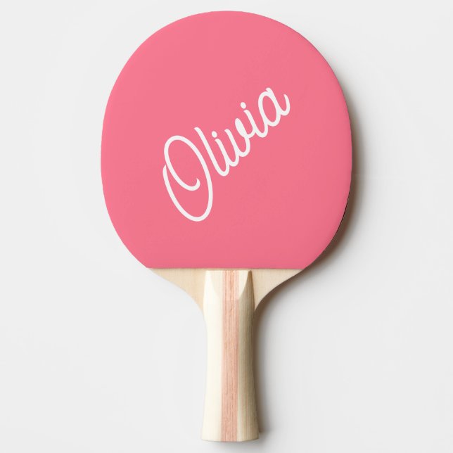 Raquette De Ping Pong Script monogram, bright pink  (Devant)