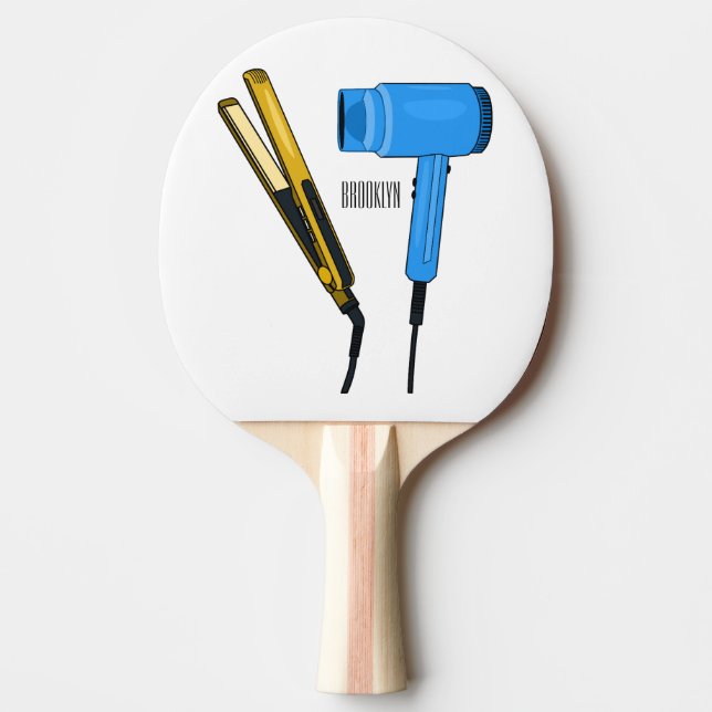 Raquette De Ping Pong Sèche-cheveux & lisseuse-cheveux illustration (Devant)