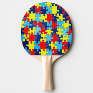 Raquette De Ping Pong sensibilisation sur l'autisme-Puzzle par Shirley T
