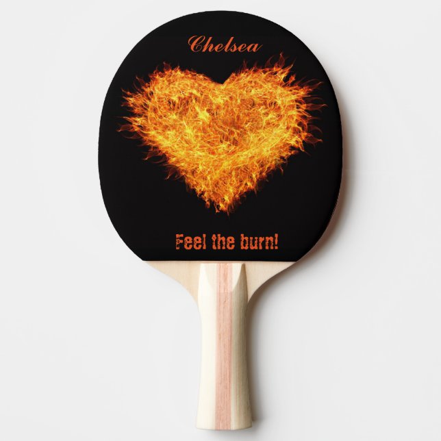 Raquette De Ping Pong Sentez la brûlure ! palette personnalisable (Devant)