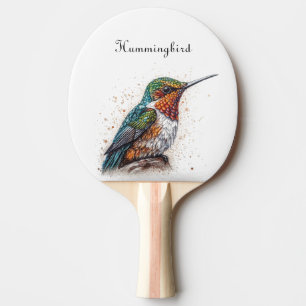 Raquette De Ping Pong Serenade de colibri bijoux, coutume