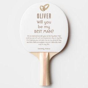 Raquette De Ping Pong Serez-vous mon meilleur nom personnalisé