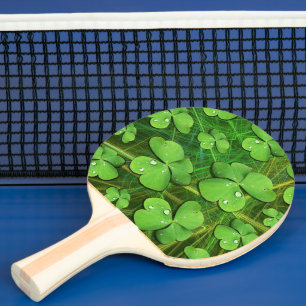 Raquette De Ping Pong Shamrock vert St Patrick iPhone 5 Coque-Mate