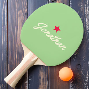 Raquette De Ping Pong Signature étoile vintage en Monnaie Cool