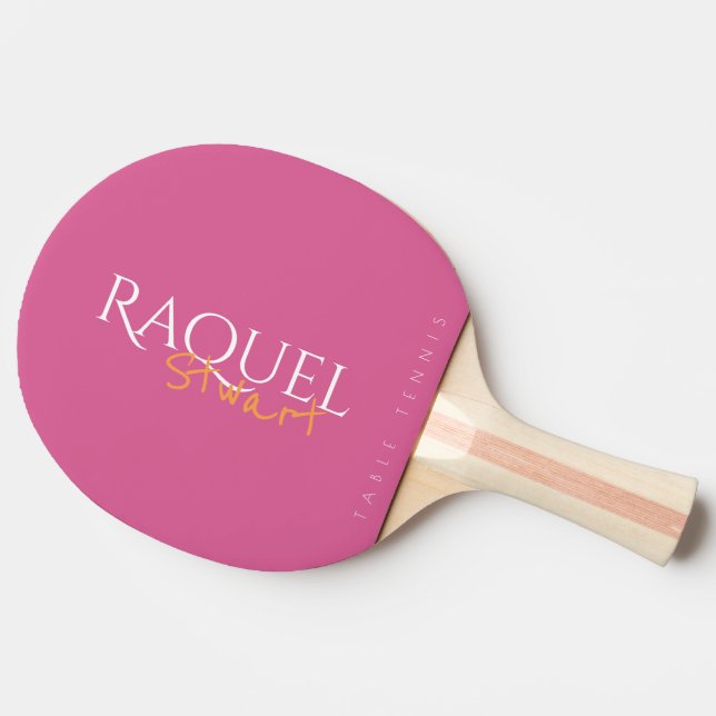 Raquette De Ping Pong Signature ping-pong rose féminin (Côté)