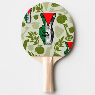 Raquette De Ping Pong Signe de victoire de la main de résistance symbole