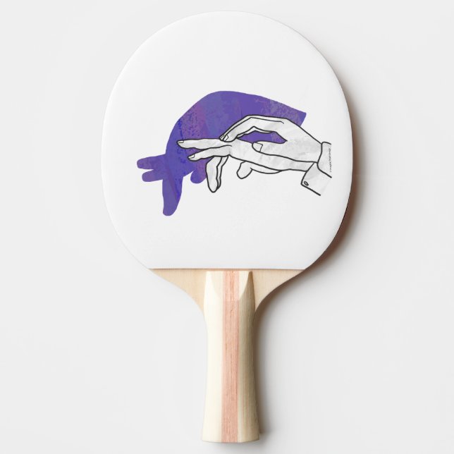 Raquette De Ping Pong Silhouette main Anteater violet (Devant)