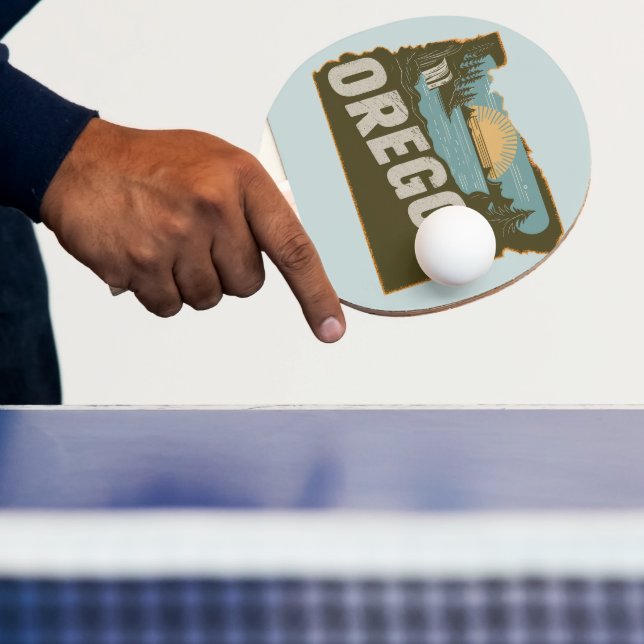 Raquette De Ping Pong Silhouette rétro Oregon (Insitu)