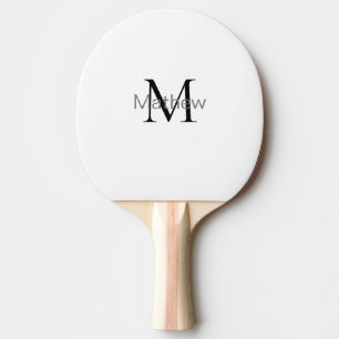 Raquette De Ping Pong simple lettre initiale monogramme ajouter votre no